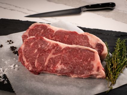 PRIME NEW YORK STRIP STEAKS (4 per pack)