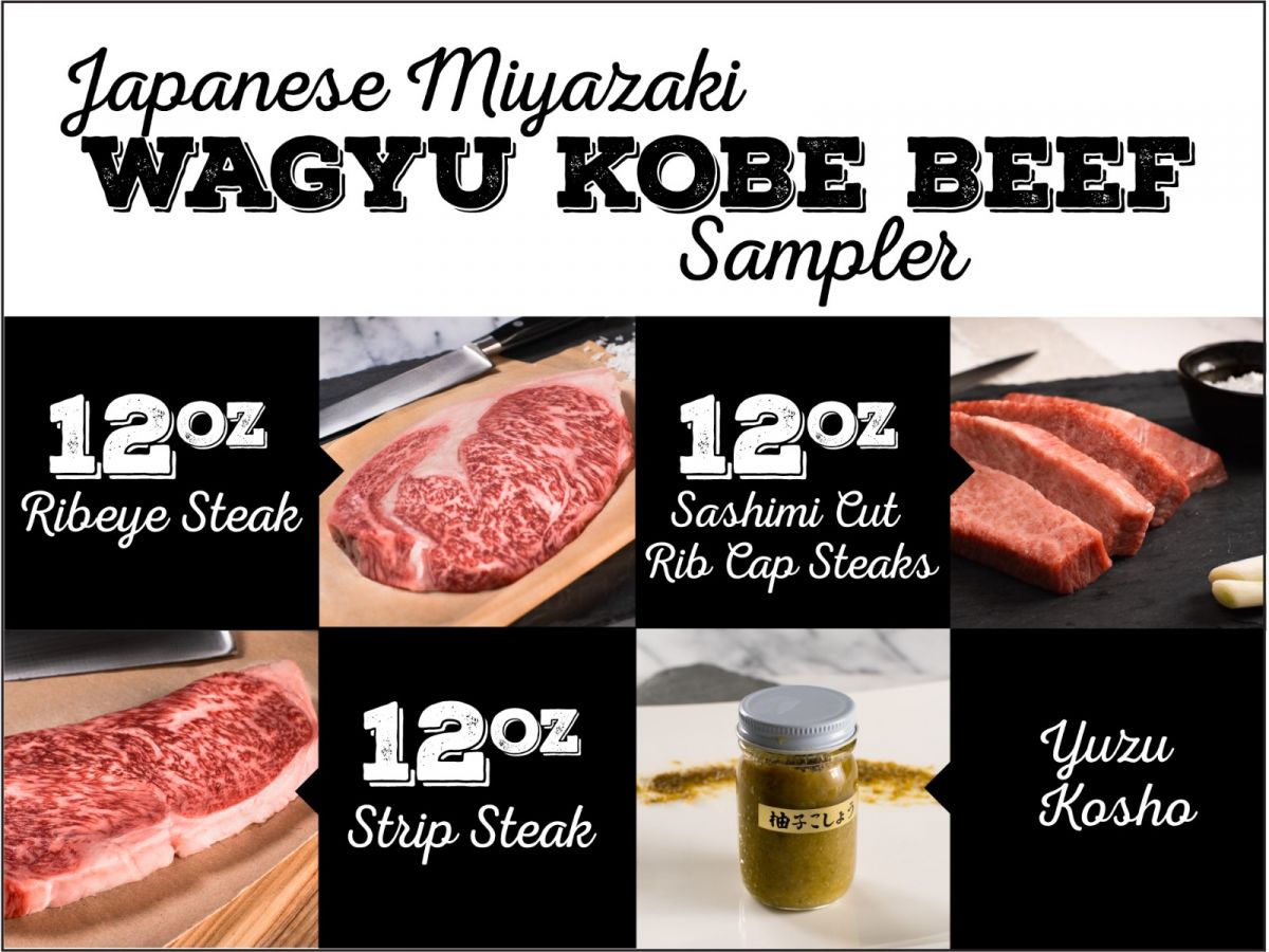 100% Japanese Wagyu Beef, A-5 Grade, One 22-24oz Ribeye Steak