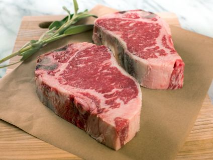 Dry Aged Naturally Raised Prime Kansas City Strip Steak (4 Per Pack)