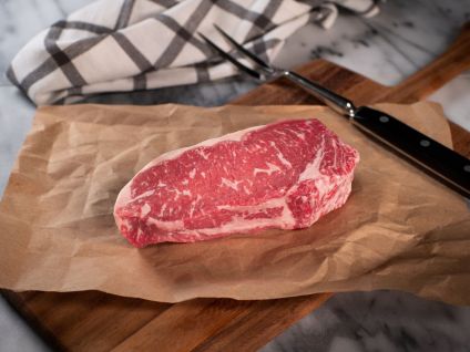 Dry Aged Hand Select Angus New York Strip Steaks (4 Per Pack)