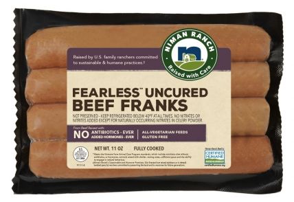 Naturally Raised All Beef Hot Dogs (4 per pack)