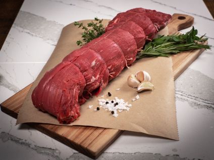 Gift Set - Naturally Raised Hand Select Whole Beef Tenderloin Roast with 3 oz Truffle Butter & Glace De Viande Veal Stock