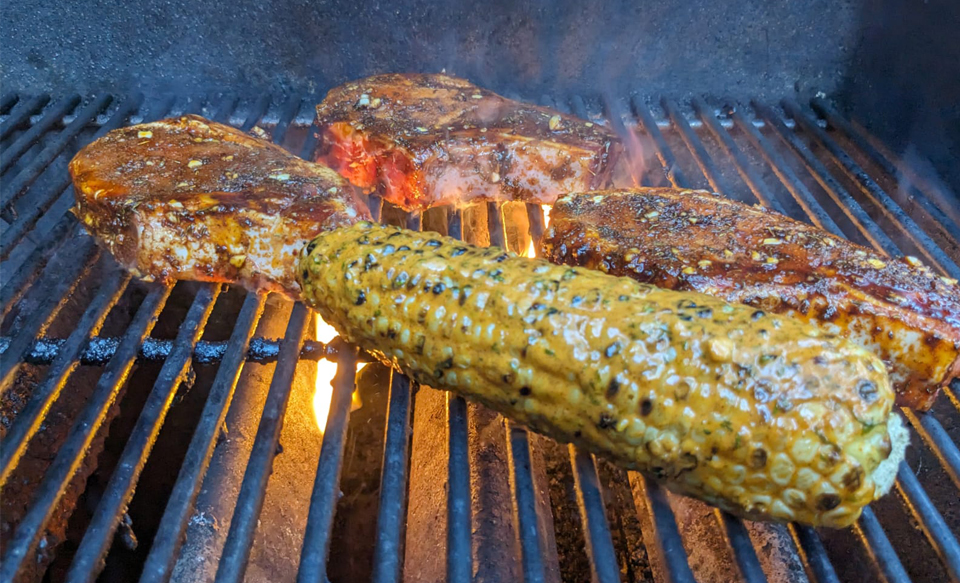 Spicy Korean Style Grilled Corn 