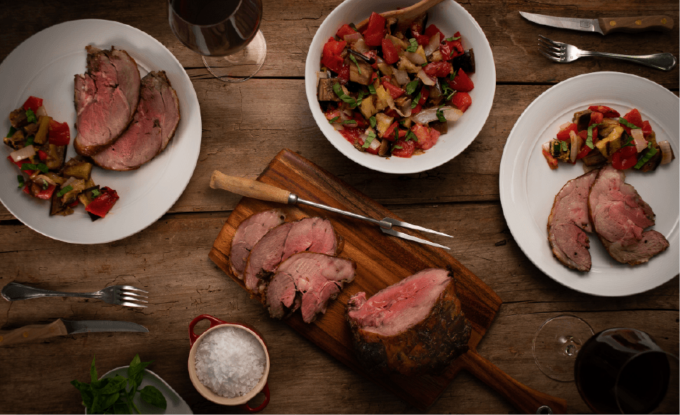 Grilled Lamb Chops with Ratatouille