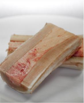 Roasted Marrow Bones with Radish, Gremolata, Roasted Garlic & Toast