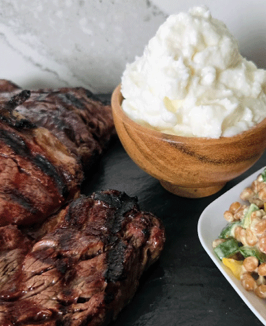 Grilled Ribeye With Toum