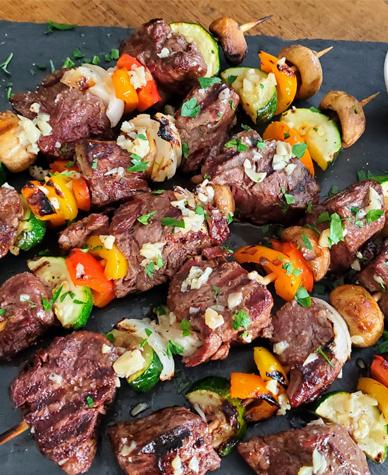 Grilled Beef Filet Kebabs