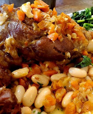 Roasted Lamb Shanks with Cannellini Beans 