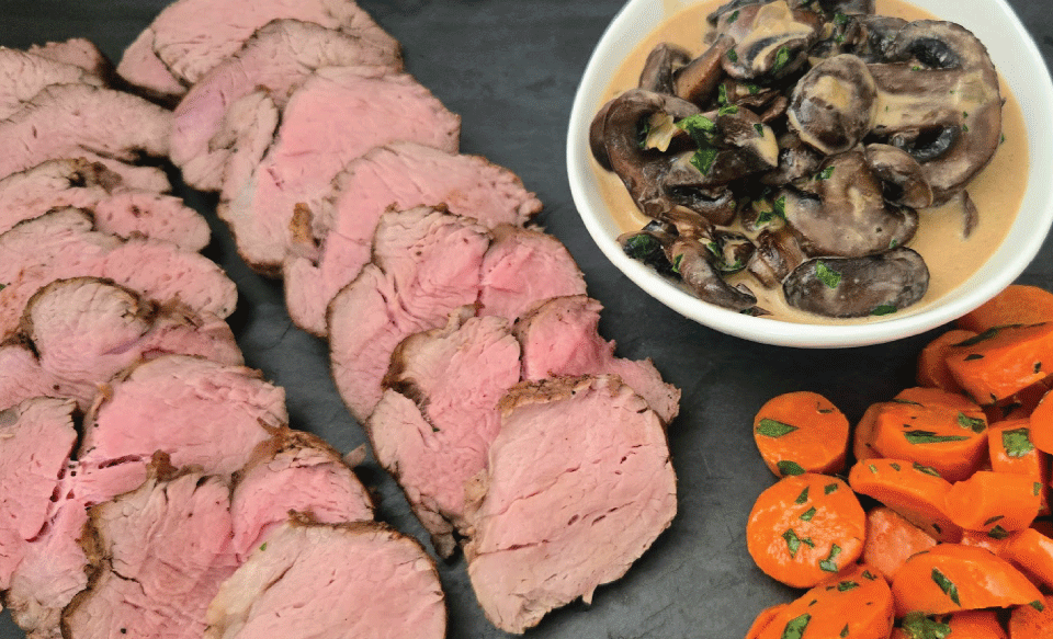 Veal Tenders with Mushroom Cognac Cream