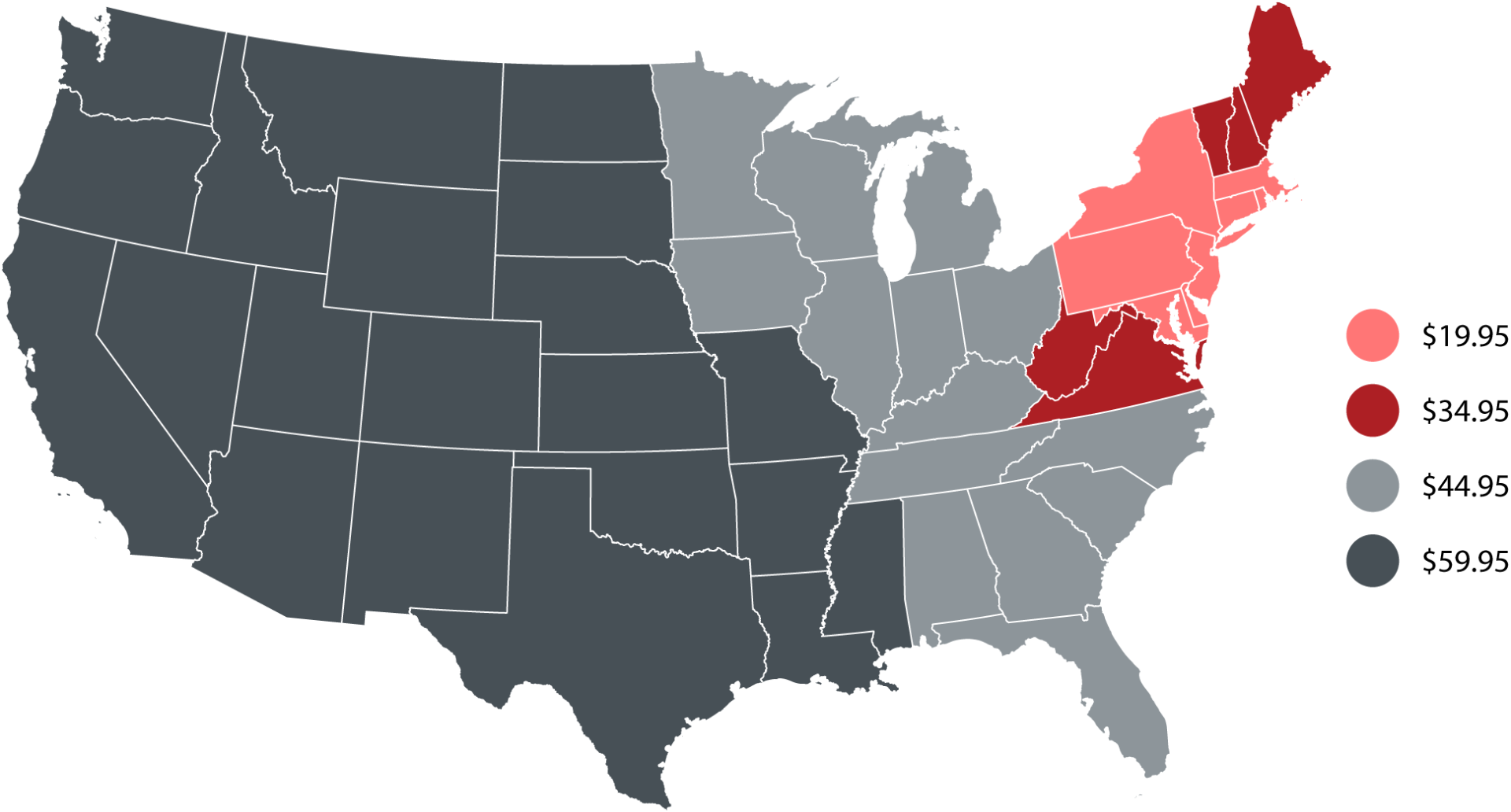 Shipping Zones for DeBragga