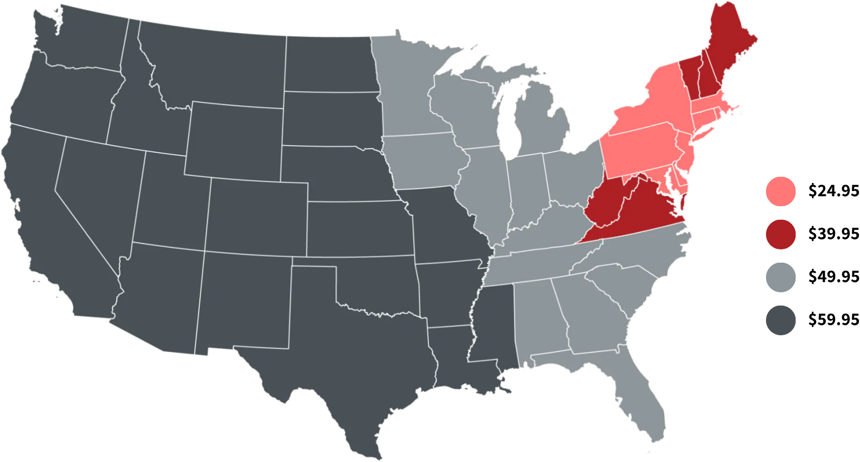 Shipping Zones for DeBragga
